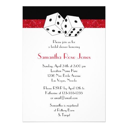 Las Vegas themed Bridal Shower Invitations Bridal Shower Invitations Bridal Shower Invitations Vegas
