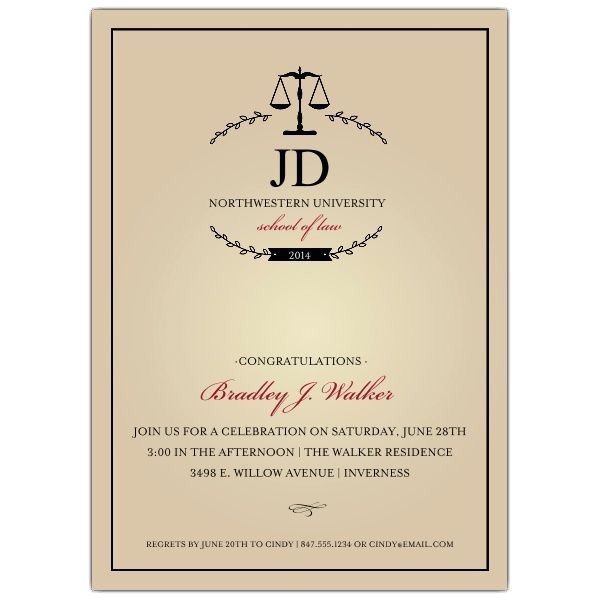 Law School Graduation Party Invitations Templates 26 Best Law School Graduation Images On Pinterest