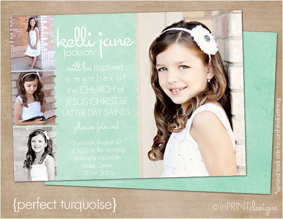 Lds Baptism Invite Lds Baptism Invitation Digital or Printed by