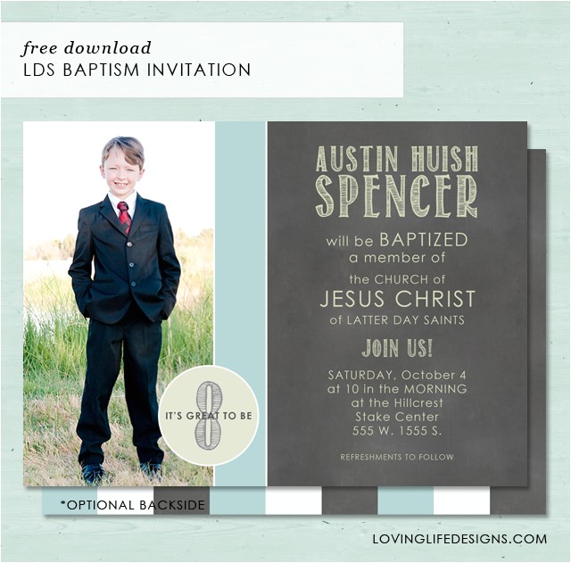 Lds Baptism Invites Loving Life Designs Free Graphic Designs and Printables