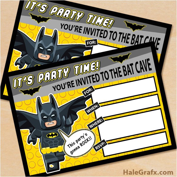 Lego Batman Party Invitations Free Printable Free Printable Lego Batman Birthday Invitation