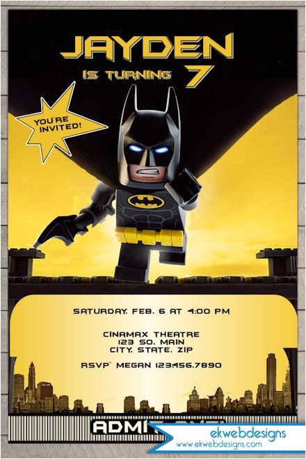 Lego Batman Party Invitations Free Printable Lego Batman Movie 2017 Birthday Invitation