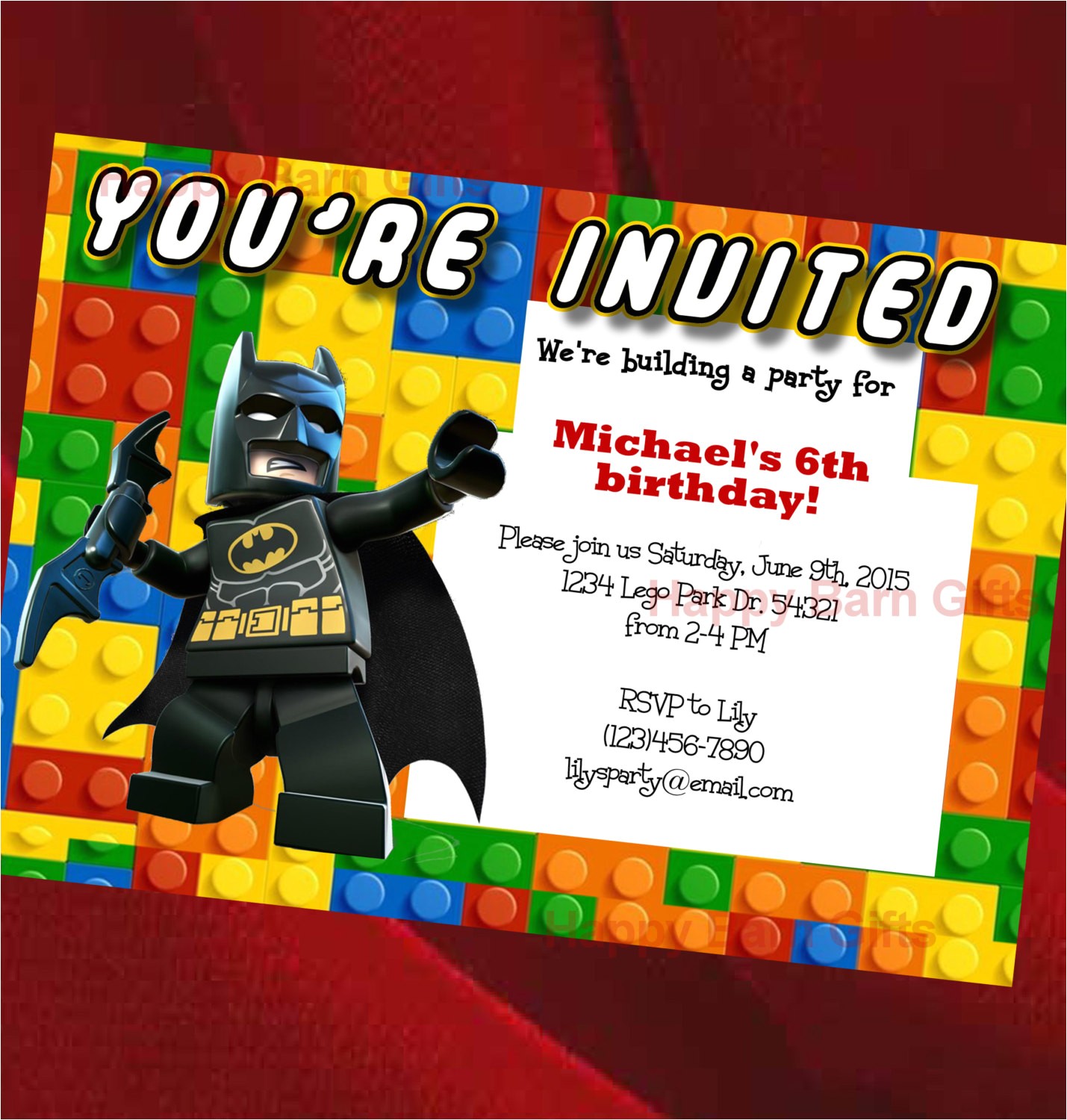 Lego Batman Party Invitations Free Printable Lego Birthday Invitation Lego Movie Lego Batman by