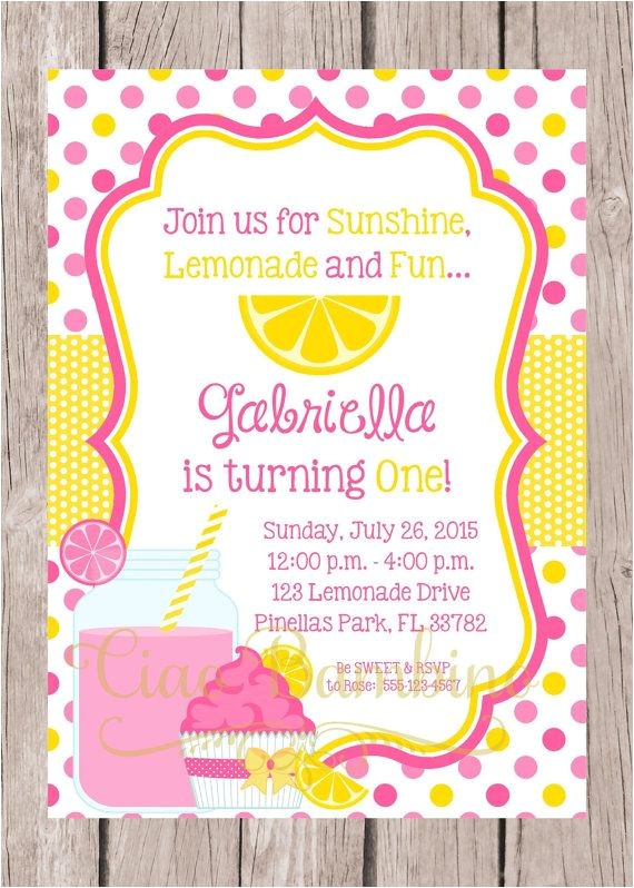 Lemonade Birthday Party Invitations 405 Best for Paige Images On Pinterest