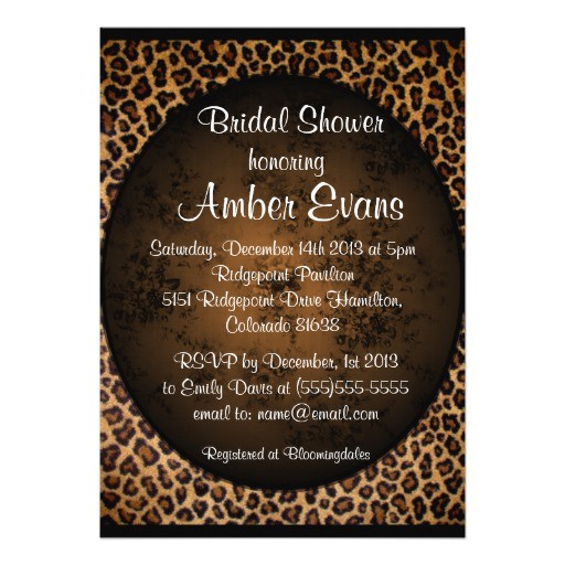 Leopard Bridal Shower Invitations 1 000 Leopard Wedding Invitations Leopard Wedding