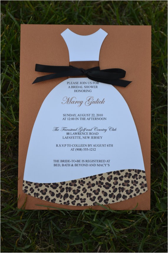 Leopard Bridal Shower Invitations Leopard Print Bridal Shower Invitation