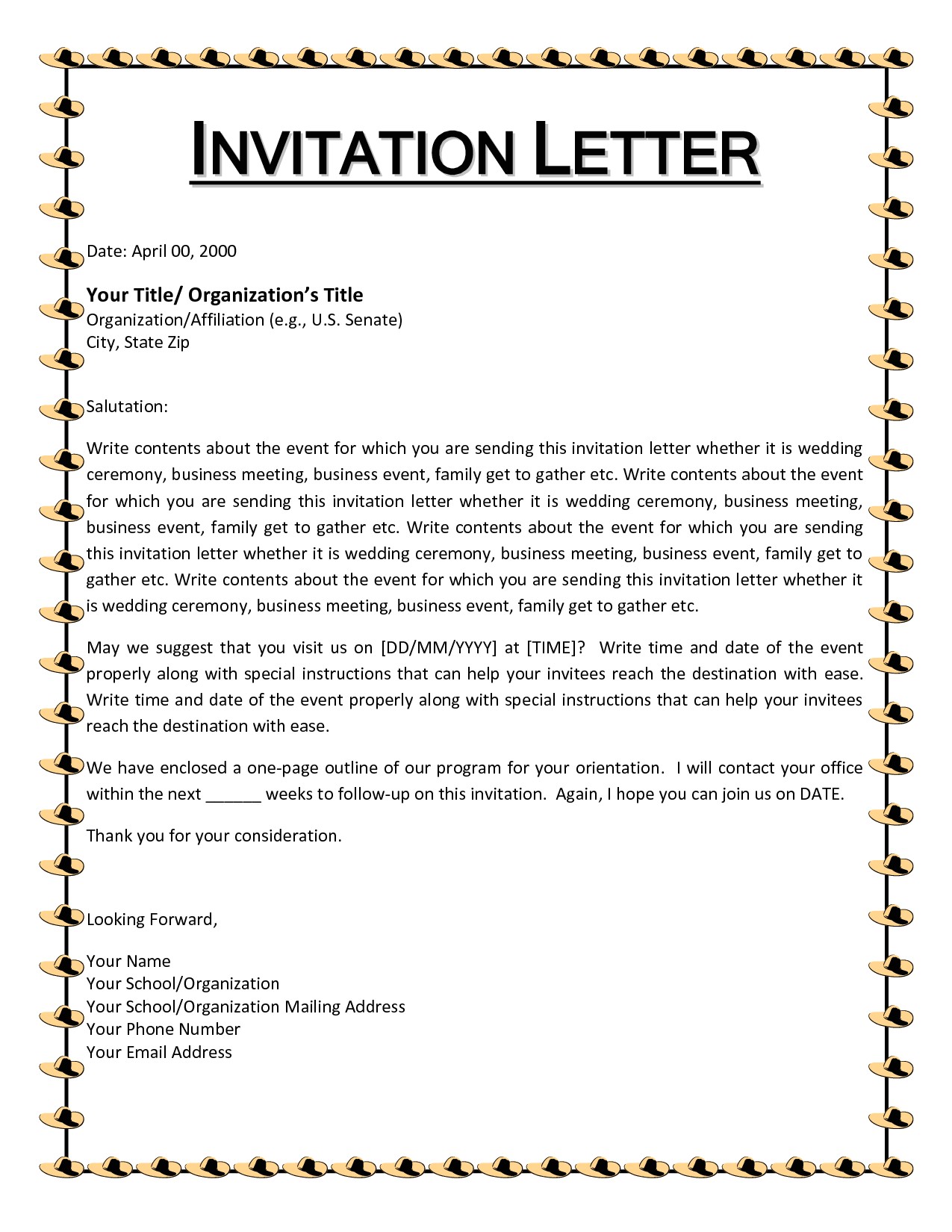 Letter Of Invitation for A Christmas Party Invitation Letter for event Writing Professional Letters