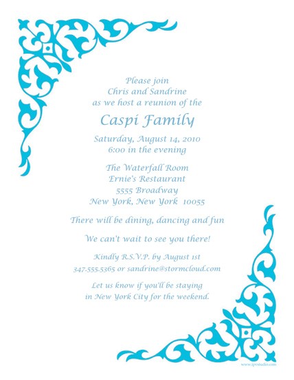 Letter Of Invitation for A Christmas Party Reunion Invitation Template Invitation Template