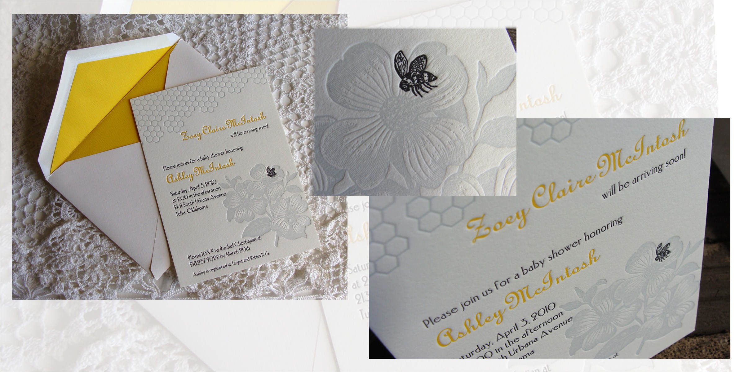 Letterpress Baby Shower Invitations Letterpress Baby Shower Invitations