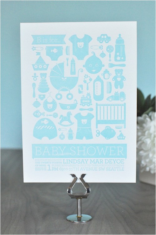 Letterpress Baby Shower Invitations Letterpress Baby Shower Invitations Paper Crave