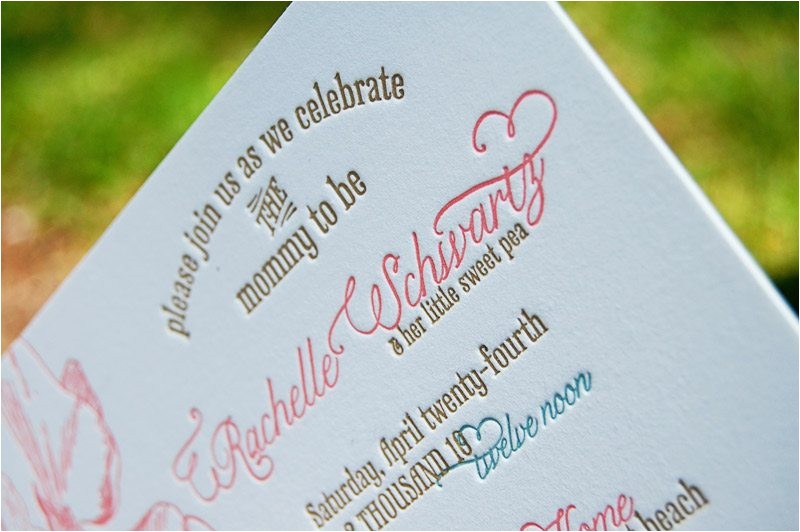 Letterpress Baby Shower Invitations Wiley Valentine Letterpress Baby Shower Invitations the
