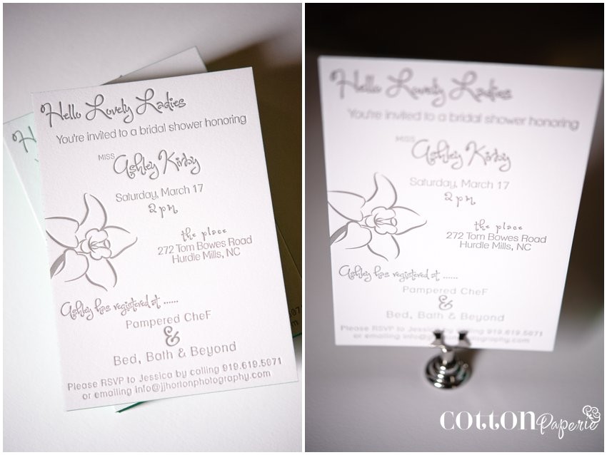 Letterpress Bridal Shower Invitations Blog