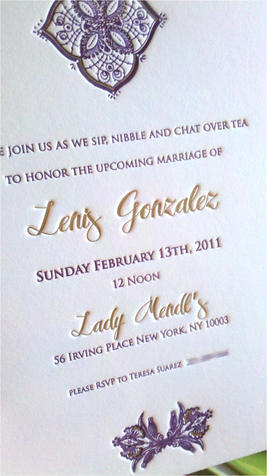 Letterpress Bridal Shower Invitations Illustration Letterpress Bridal Shower Invitation