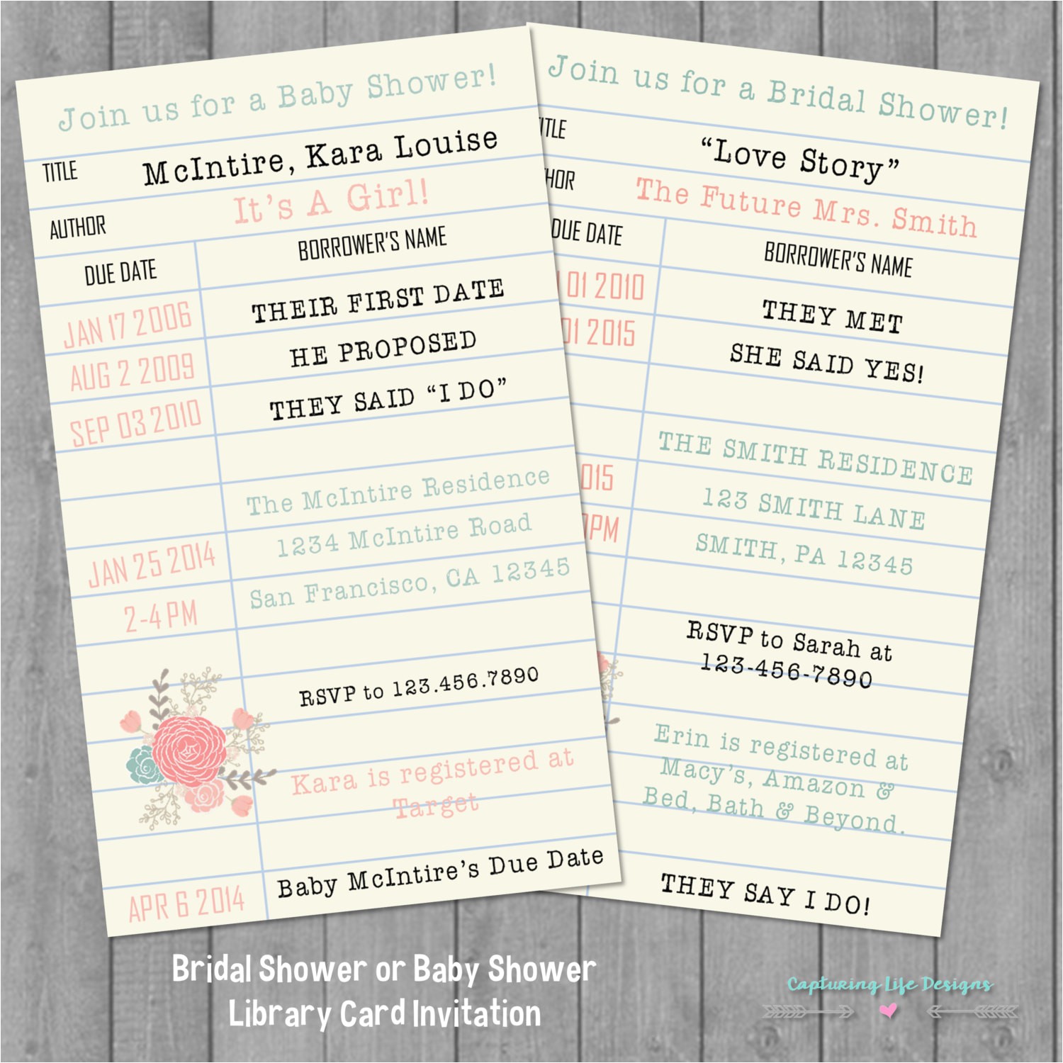 Library Card Baby Shower Invitation Template Library Card Invitation Library Card Baby by