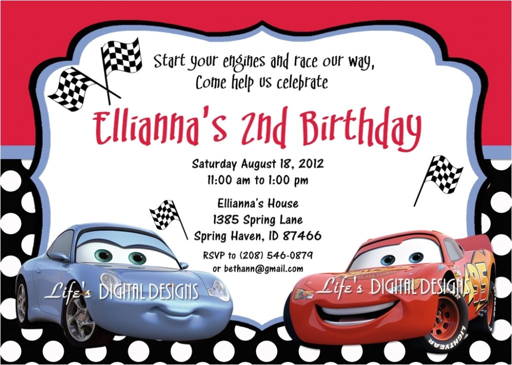 Lightning Mcqueen Birthday Party Invitations Free Cars Birthday Invitations Ideas Bagvania Free Printable
