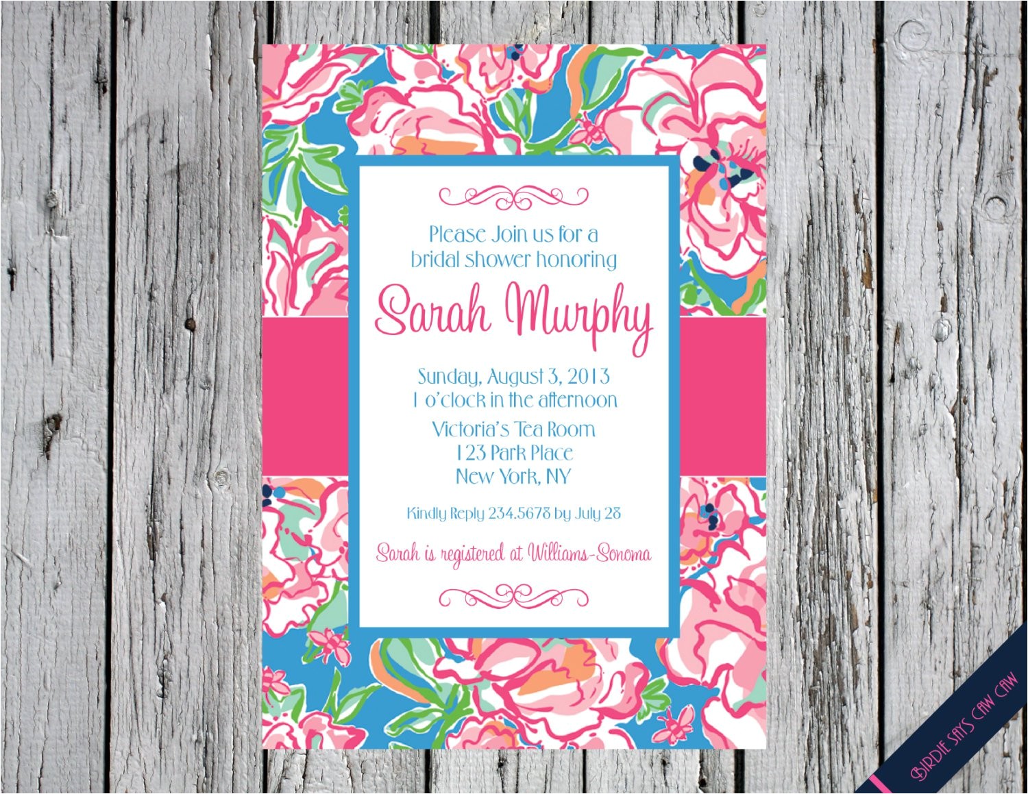 Lilly Pulitzer Birthday Invitations Lilly Pulitzer Birthday Invitations Best Party Ideas