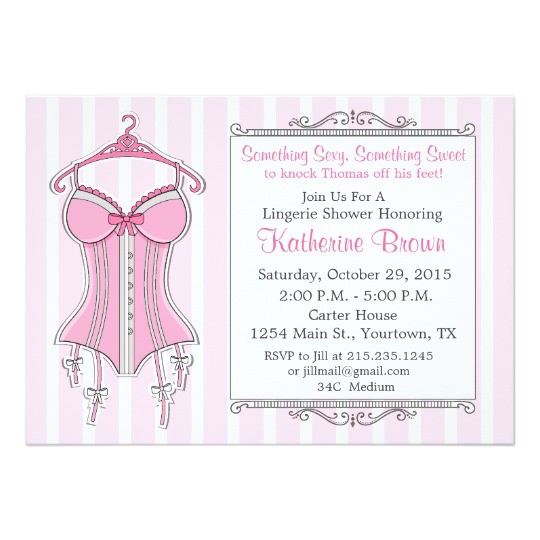 Lingerie Bridal Shower Invites Lingerie Bridal Shower Invitation