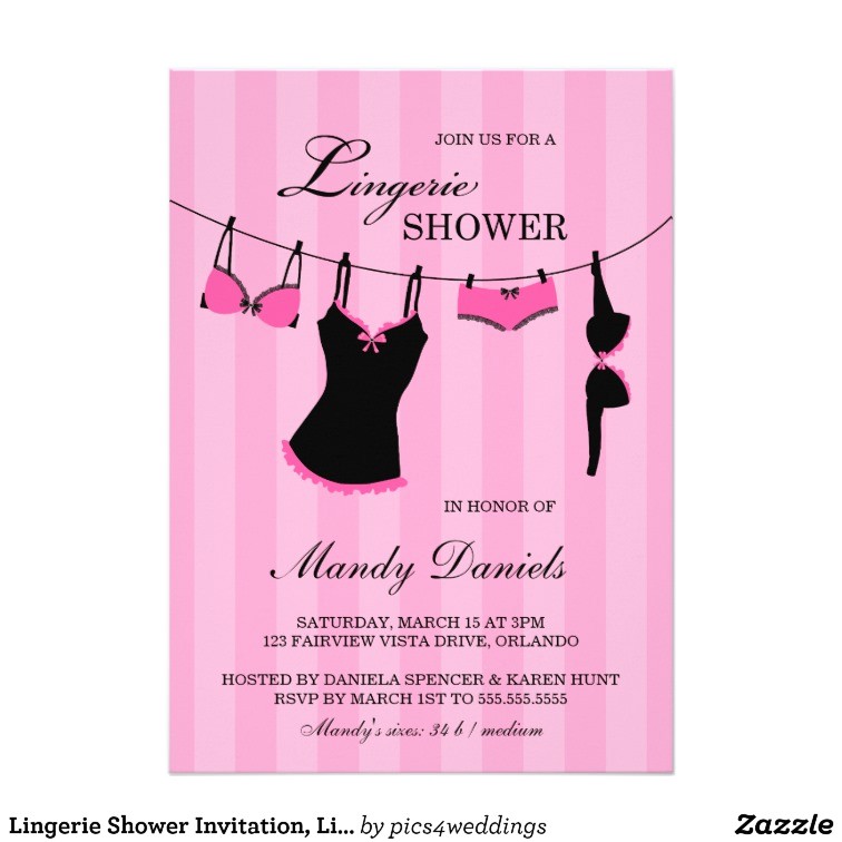 Lingerie Bridal Shower Invites Lingerie Shower Invitation Lingerie Bridal Shower Card