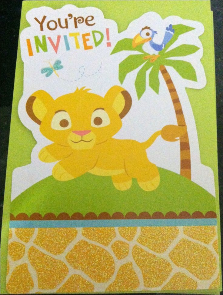 Lion King Baby Shower Invitations Party City 17 Best Images About Lion King Baby Shoer On Pinterest