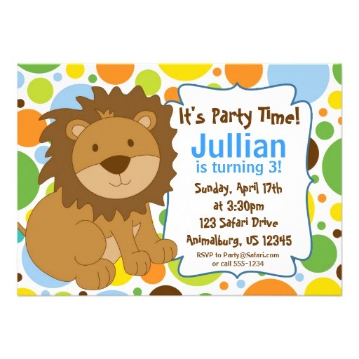 Lion King Birthday Party Invitations Little King Lion Birthday Party Invitation 5" X 7