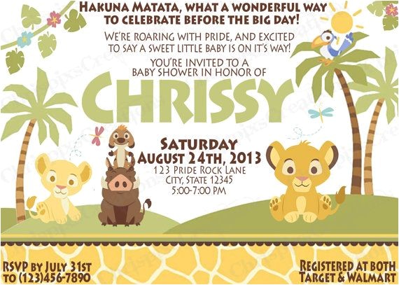 Lion King themed Baby Shower Invitations 1000 Images About Baby Shower On Pinterest