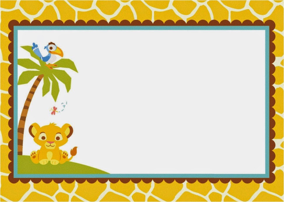 Lion King themed Baby Shower Invitations 9 Free Lion King Baby Shower Invitations