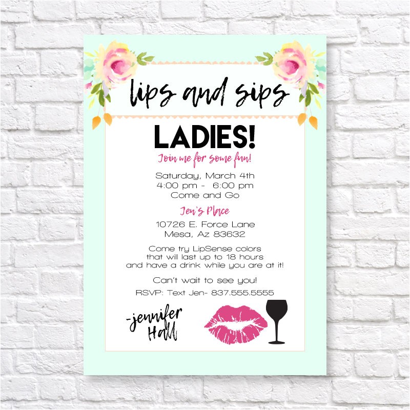 Lipsense Party Invite Lipsense Invitation Lipsense Launch Party Invite Lips