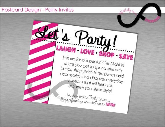 Lipsense Party Invite Wording Purse Party Invitation Postcard Design