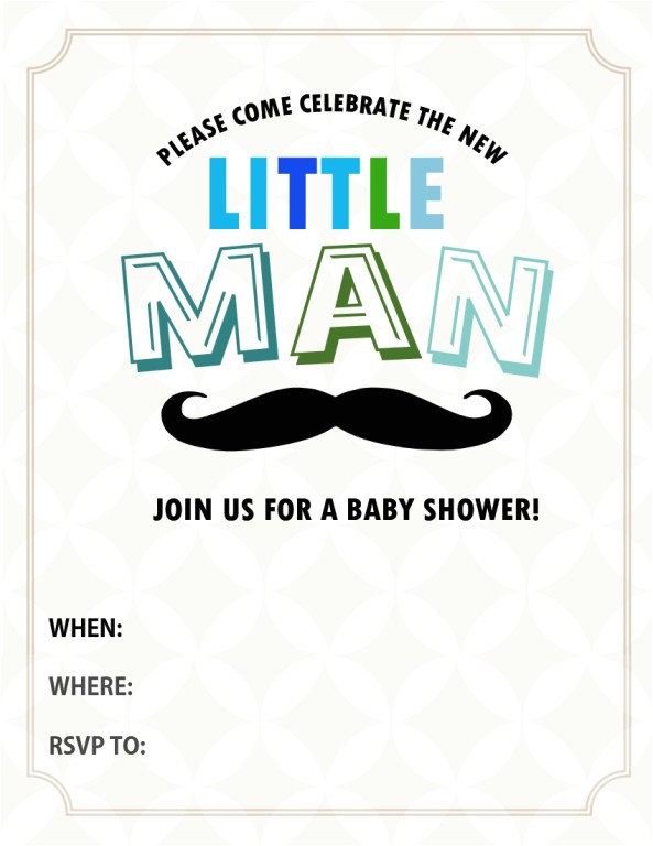Little Man Baby Shower Invitation Templates Free All Cute Free Baby Shower Invitations to Print