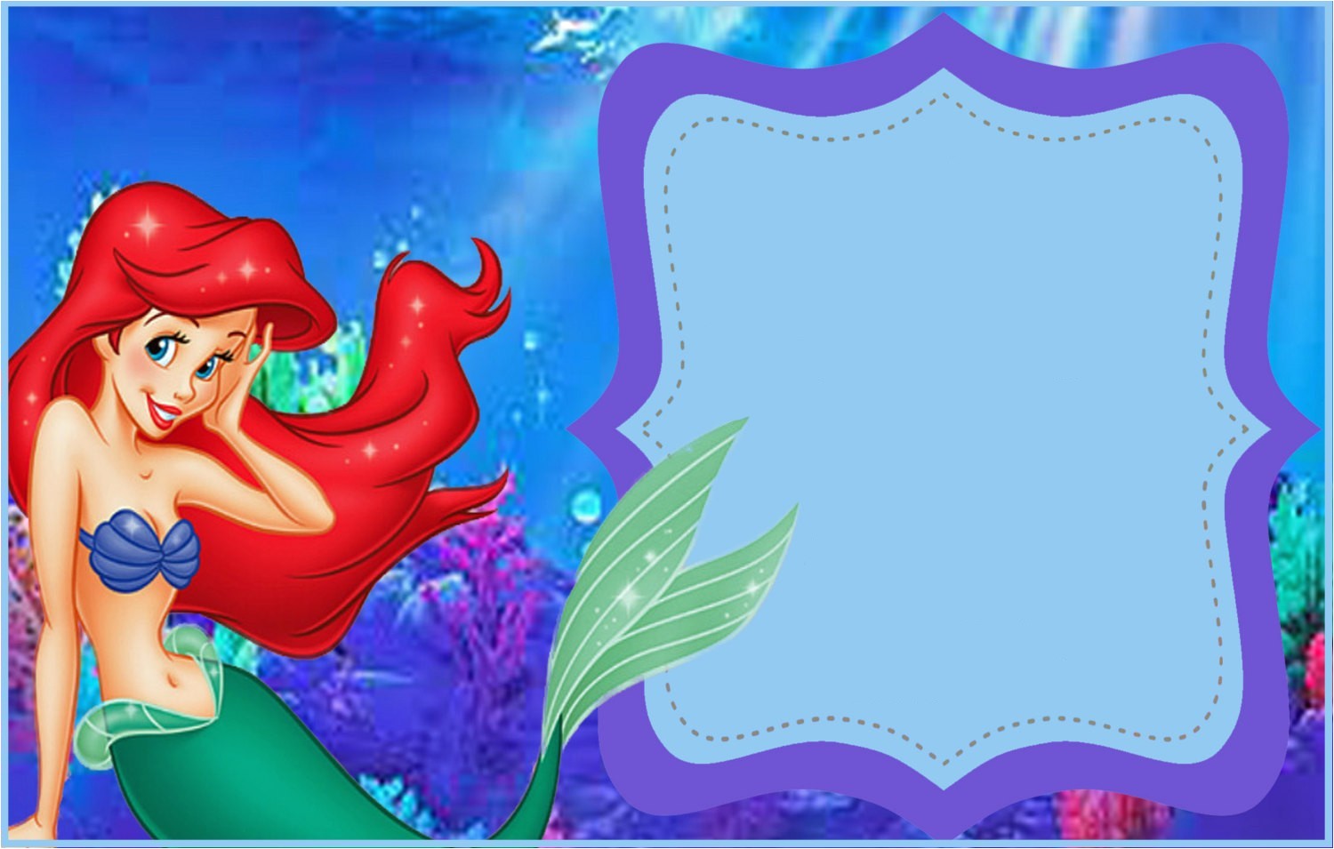 Little Mermaid Birthday Invitations Free Printables Little Mermaid Free Printable Invitation Templates
