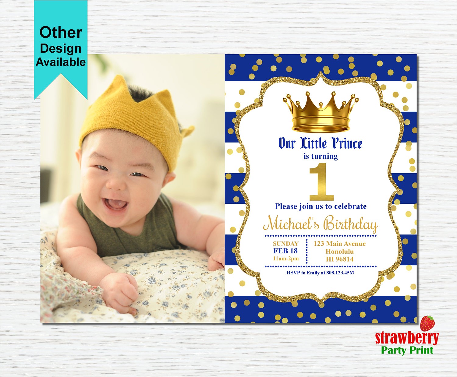 Little Prince First Birthday Invitation Prince Birthday Invitation Royal Blue Gold Birthday Little Prince First Birthday Invitation Prince Birthday Invitation Royal Blue Gold Birthday