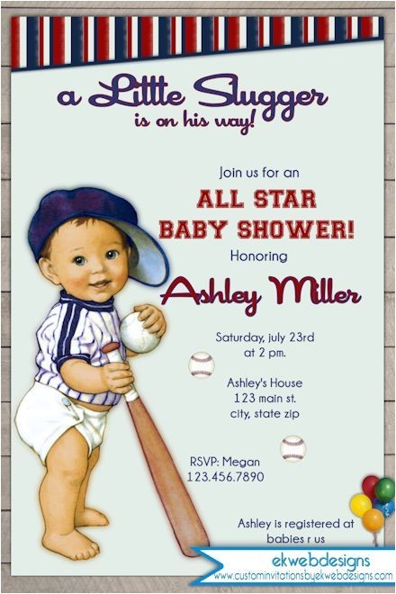 Little Slugger Baby Shower Invitations Vintage Little Slugger Baseball Baby Shower Invitation Little Slugger Baby Shower Invitations Vintage Little Slugger Baseball Baby Shower Invitation