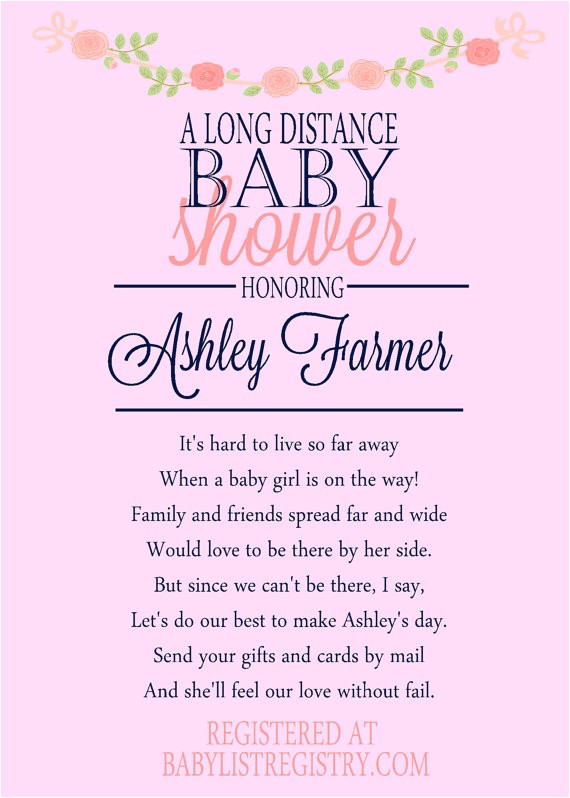 Long Distance Baby Shower Invitation Wording Items Similar to A Long Distance Baby Shower Invitation Long Distance Baby Shower Invitation Wording Items Similar to A Long Distance Baby Shower Invitation