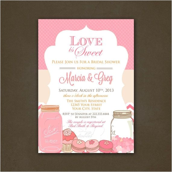 Love is Sweet Bridal Shower Invitation Wording Bridal Shower Invitations Bridal Shower Invitations Love