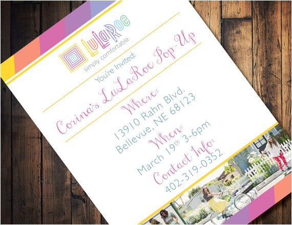 Lularoe Party Invite Template Free Lularoe Pop Up Invite Lula Roe Invitation Lula by