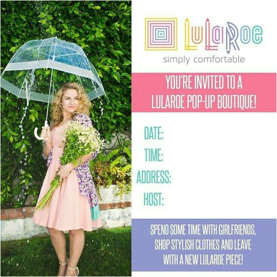 Lularoe Party Invite Template Lularoe Pop Up Invite Blank Trinitylularoe