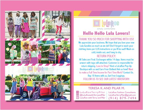 Lularoe Party Invite Wording Items Similar to Lularoe Blitz Card Lula Roe Marketing