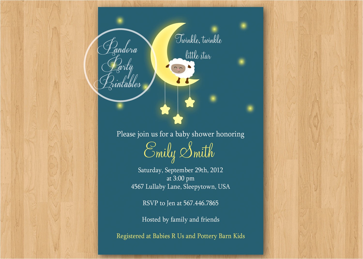 Lullaby Baby Shower Invitations Lullaby Sheep Baby Shower Invitation Diy Custom Printable