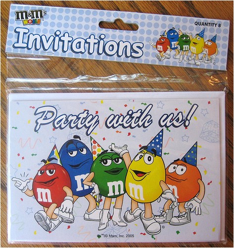 M and M Birthday Invitations M & M Birthday Invitations