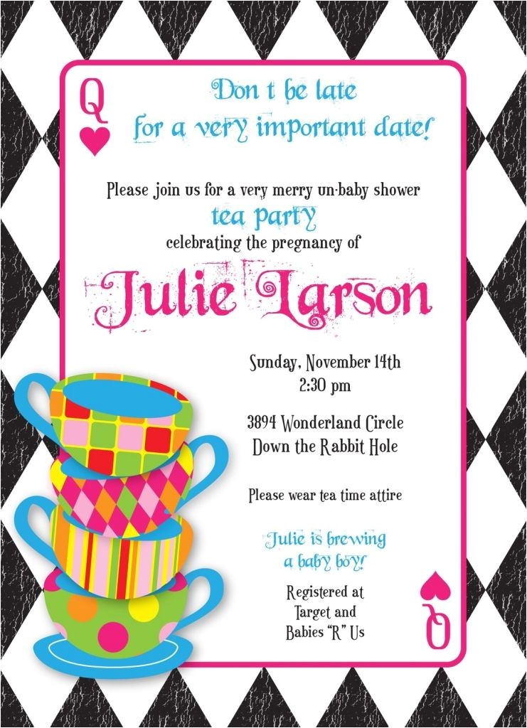 Mad Hatters Tea Party Invitations Free Templates Free Mad Hatter Tea Party Invitations Templates