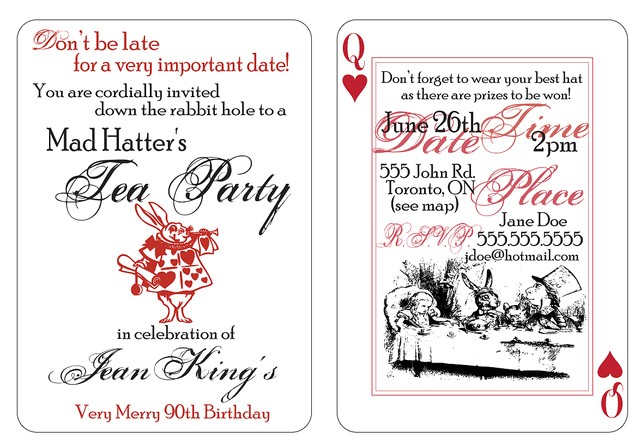 Mad Hatters Tea Party Invitations Free Templates Mad Hatter Tea Party Invitations