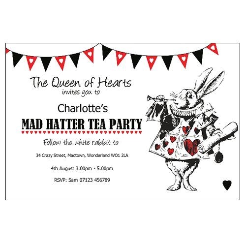 Mad Hatters Tea Party Invitations Free Templates Mother Daughter Tea Mad Hatter theme Invitations Google