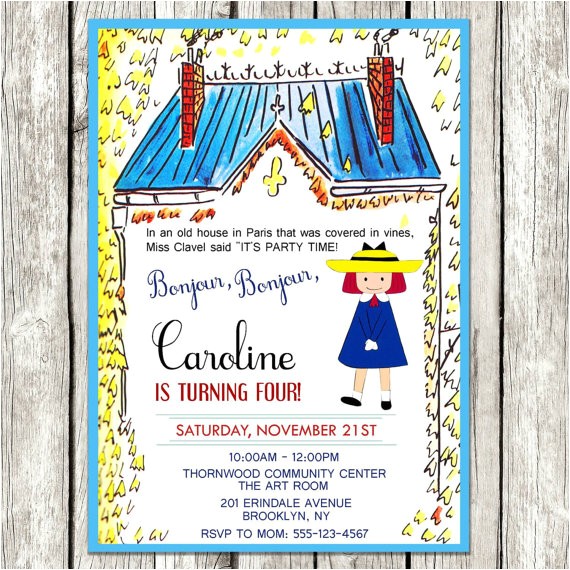 Madeline Birthday Party Invitations Madeline Invitation Madeline Birthday Party Printable