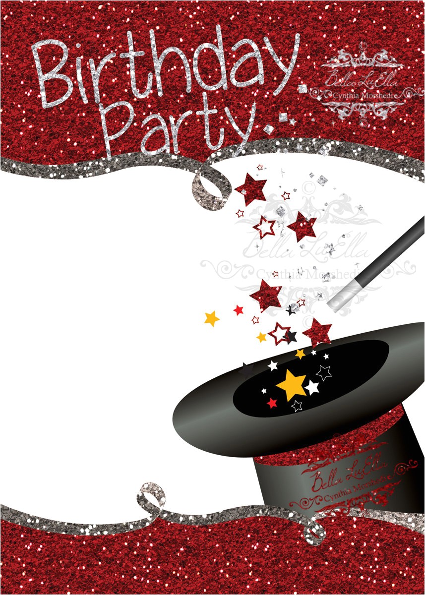 Magic Birthday Party Invitation Template Magic Birthday Party Invitation Blank Downloadable Magic Birthday Party Invitation Template Magic Birthday Party Invitation Blank Downloadable