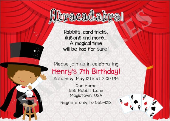 Magic Show Birthday Party Invitation Template Free Printable Birthday Party Invitations Templates