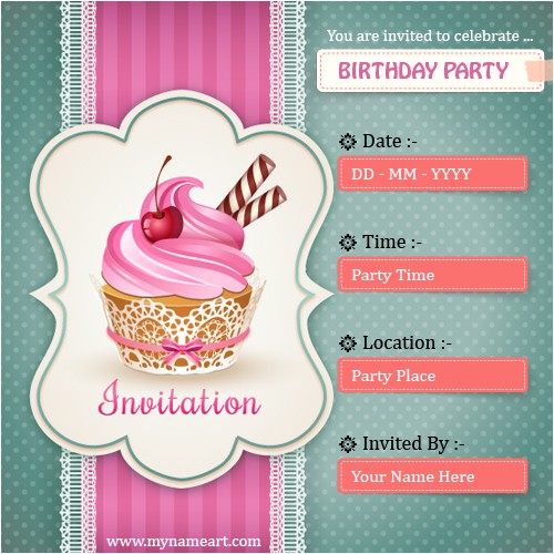 Make An Invitation Card for Your Birthday Party Creatively Create Birthday Party Invitations Card Online Free