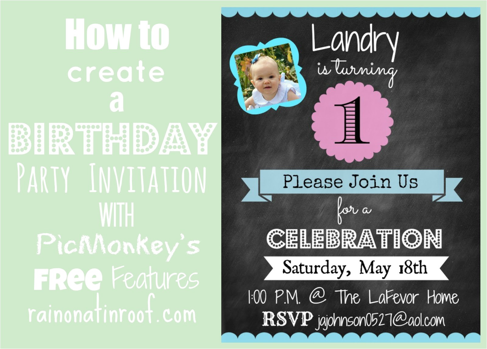 Make An Invitation Card for Your Birthday Party Creatively How to Create An Invitation In Picmonkey