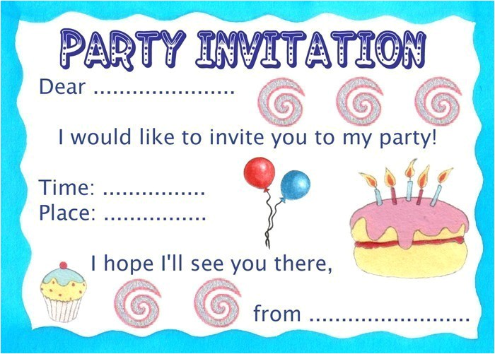 Make An Invitation Card for Your Birthday Party Make Your Own Party Invitations