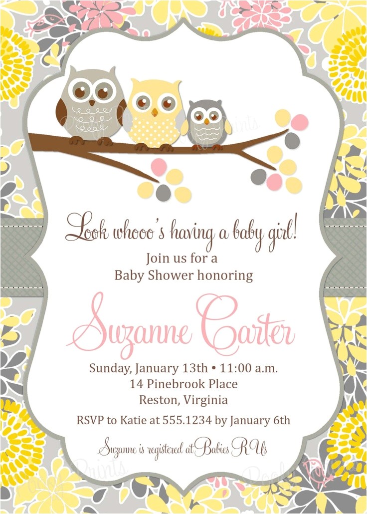 Make Baby Shower Invitations Online for Free to Print Free Printable Owl Baby Shower Invitations