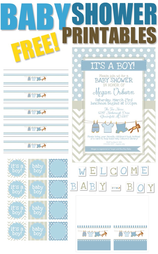 Make Your Own Baby Shower Invitations Free Printables Free Printables Baby Shower Invitations